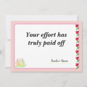 Congratulations Fantastic Effort Today Card 招待状 (裏面)