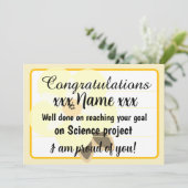 Congratulations Fantastic Effort Today Card 招待状 (スタンド正面)