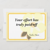 Congratulations Fantastic Effort Today Card 招待状 (裏面)