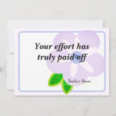 Congratulations Fantastic Effort Today Card 招待状 (裏面)