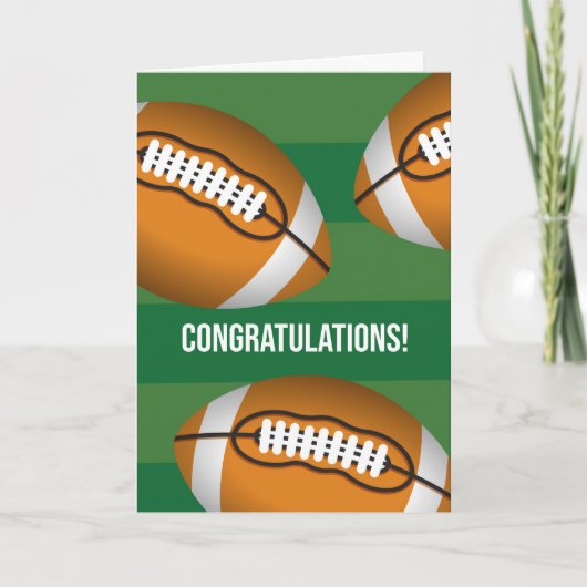 Congratulations Football with Green Field Balls カード (正面)