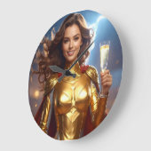 Congratulations for Birthday or Anniversary ラージ壁時計 (傾斜)