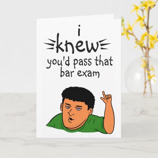 congratulations for passing bar exam カード (黄色い花)