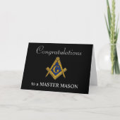 Congratulations Freemason Masonic Master Mason サンキューカード (正面)