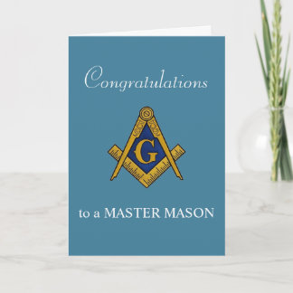 Congratulations Freemason Masonic Master Mason サンキューカード