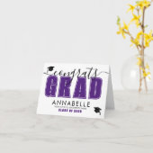 Congratulations Grad Purple Graduation カード (黄色い花)