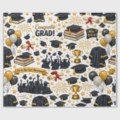 Congratulations Grad Wrapping Paper ラッピングペーパー (フラット)
