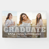 Congratulations Graduate 3 Photo Modern Overlay 横断幕 (横)