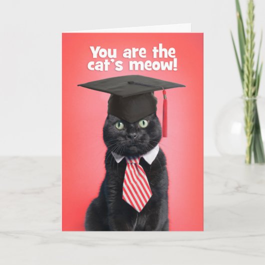 Congratulations Graduate Cat in Graduation Cap シーズンカード (正面)