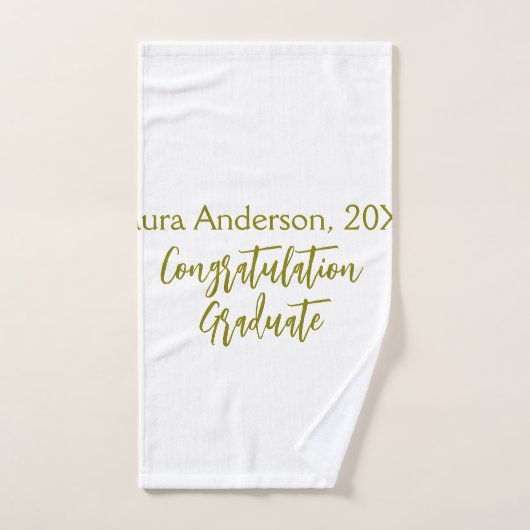 Congratulations graduate golden name class 20XX si ハンドタオル (ハンドタオル)