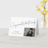 Congratulations Graduate Minimal Graduation カード (黄色い花)
