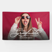 Congratulations Graduate Modern Photo 横断幕 (横)