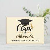 Congratulations Graduate Name Script Graduation  I 招待状 (スタンド正面)