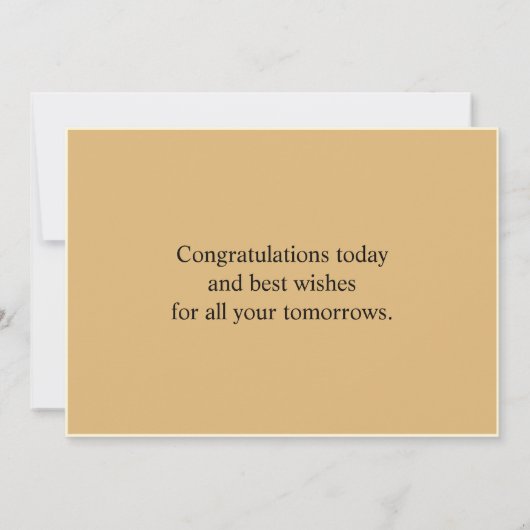Congratulations Graduate Name Script Graduation  I 招待状 (裏面)