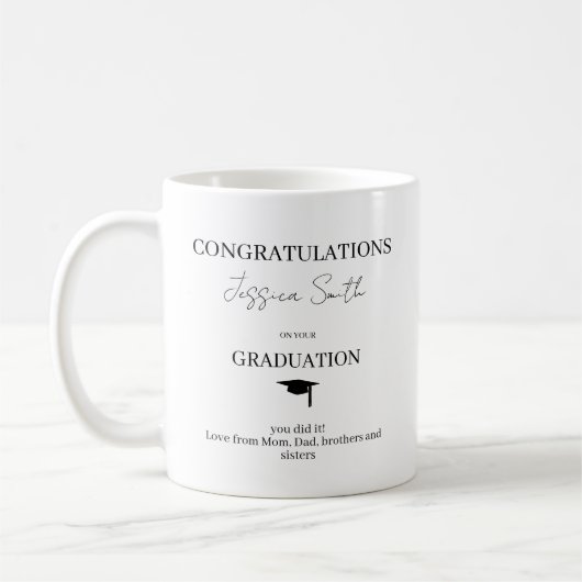 Congratulations Graduate on your Graduation コーヒーマグカップ (左)