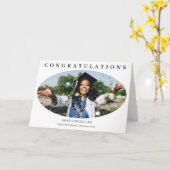 Congratulations Graduate Oval Photo Graduation カード (黄色い花)