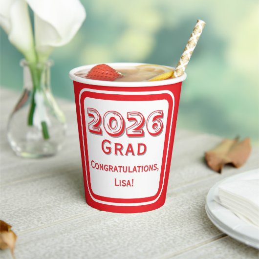 Congratulations Graduate Paper Cup 紙コップ (インサイチュ)