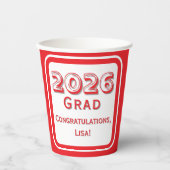 Congratulations Graduate Paper Cup 紙コップ (正面)