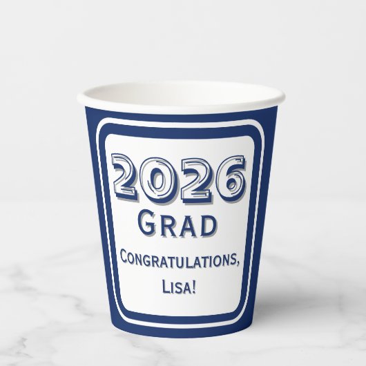 Congratulations Graduate Paper Cup 紙コップ (正面)
