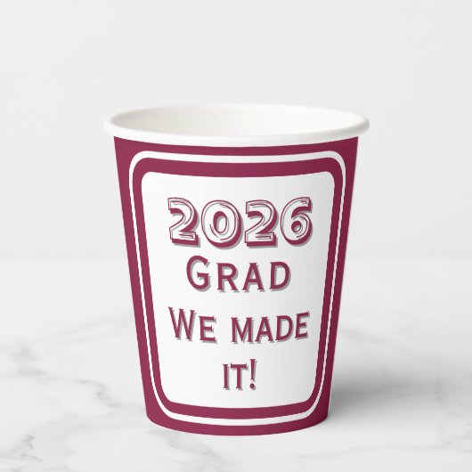 Congratulations Graduate Paper Cup 紙コップ (裏面)