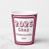 Congratulations Graduate Paper Cup 紙コップ (正面)