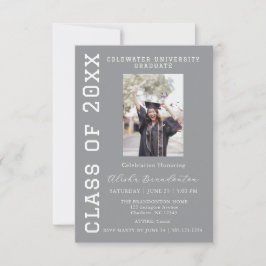 Congratulations Graduate Photo Party Invitation 招待状