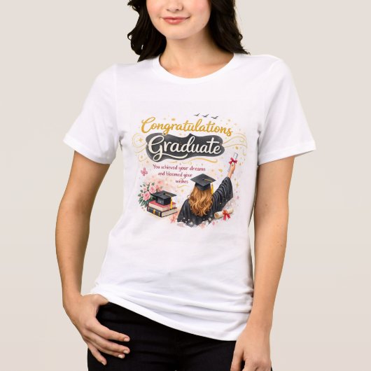 Congratulations Graduate Shirt Gift Idea トライブレンドＴシャツ (正面)
