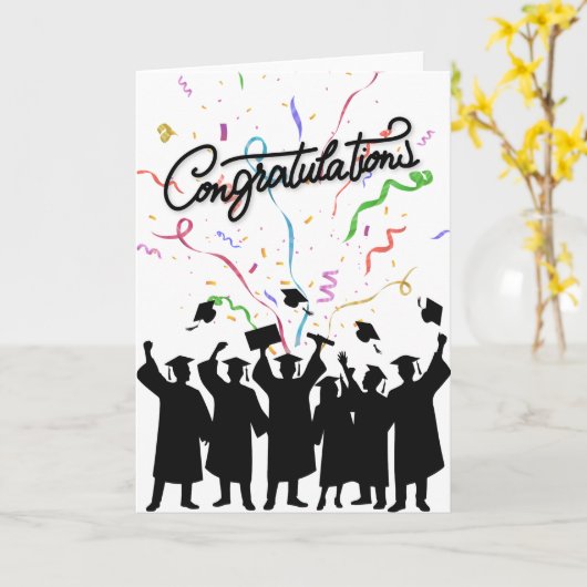 Congratulations - Graduation カード (黄色い花)