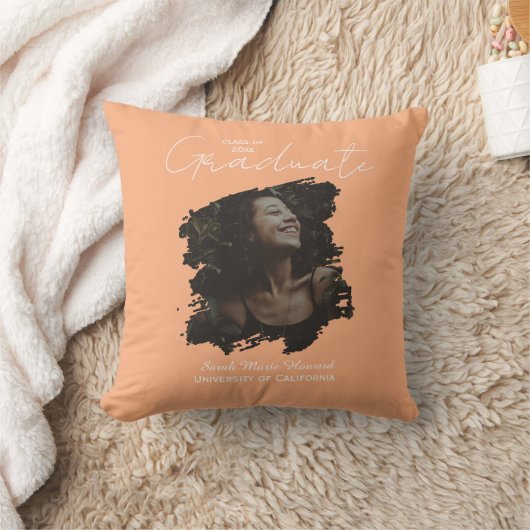 Congratulations Graduation Customizable Photo Text クッション (ブランケット)