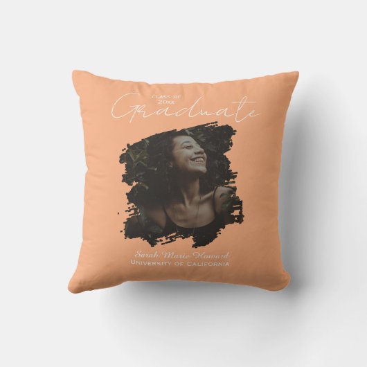 Congratulations Graduation Customizable Photo Text クッション (裏面)