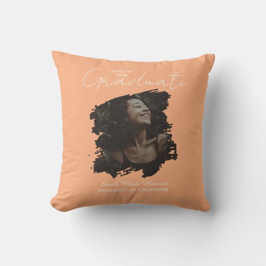 Congratulations Graduation Customizable Photo Text クッション (正面)