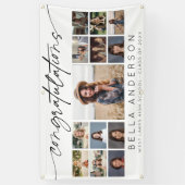 Congratulations Graduation Script 13 Photo Collage 横断幕 (縦)