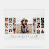 Congratulations Graduation Script Photo Collage アクリルサイン (正面)