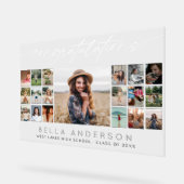 Congratulations Graduation Script Photo Collage アクリルサイン (傾斜)