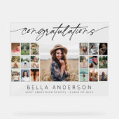 Congratulations Graduation Script Photo Collage アクリルサイン (正面)