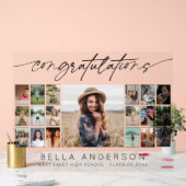 Congratulations Graduation Script Photo Collage アクリルサイン (ウェディング)