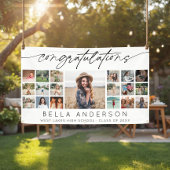 Congratulations Graduation Script Photo Collage 横断幕