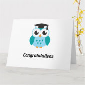 Congratulations graduation wise owl カード (黄色い花)
