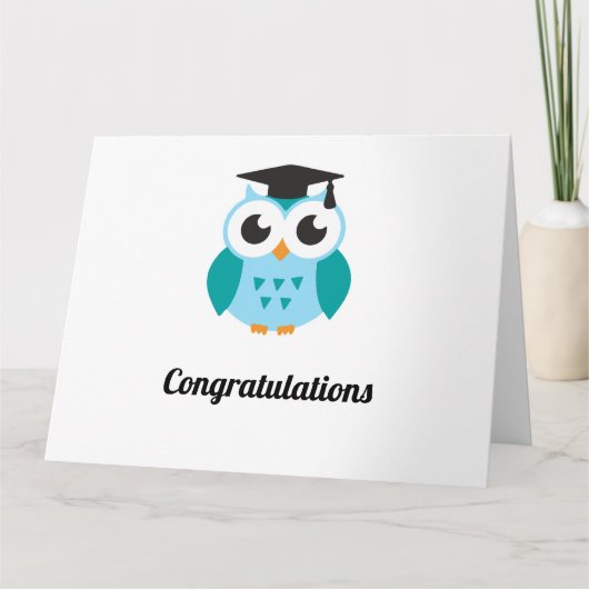Congratulations graduation wise owl カード (正面)