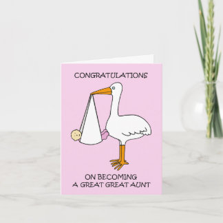 Congratulations Great Great Aunt to Baby Girl カード