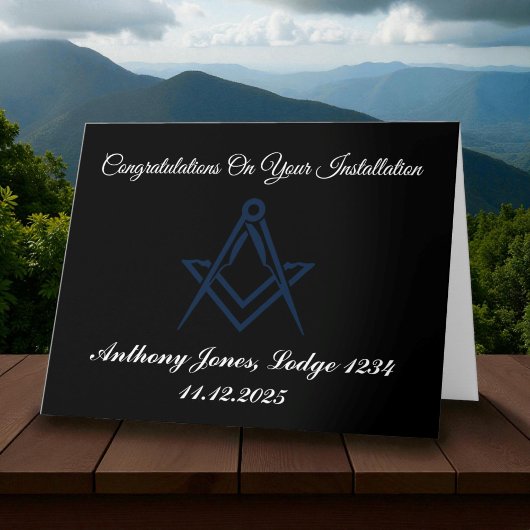 Congratulations Installation Master Mason サンキューカード