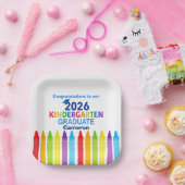 Congratulations Kindergarten Graduate Custom Party ペーパープレート (パーティー)