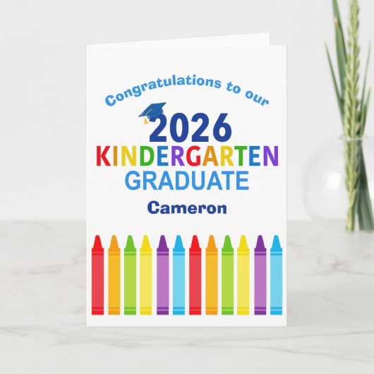 Congratulations Kindergarten Graduate Customizable カード (正面)