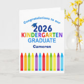 Congratulations Kindergarten Graduate Customizable カード (黄色い花)