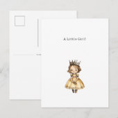 Congratulations Little Girl New Baby Birth Card ポストカード (正面/裏面)