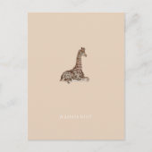 Congratulations Little Girl New Baby Giraffe Card ポストカード (正面)
