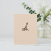 Congratulations Little Girl New Baby Giraffe Card ポストカード (スタンド正面)