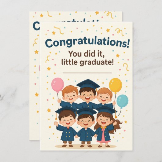 Congratulations Little Graduate Card  (正面/裏面)
