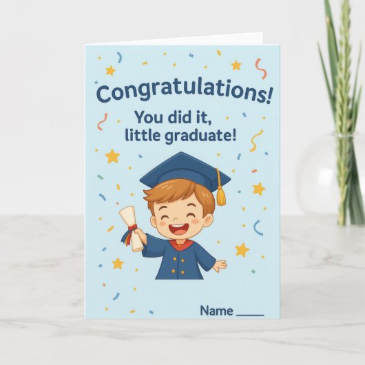 Congratulations Little Graduate – Kids Graduation サンキューカード (正面)
