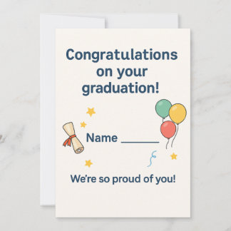 Congratulations Little Graduate! Personalized Kids シーズンカード